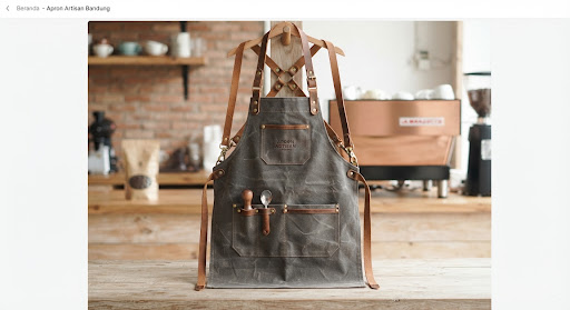 Flash Sale Apron Barista & Leather Strap - Diskon 20%